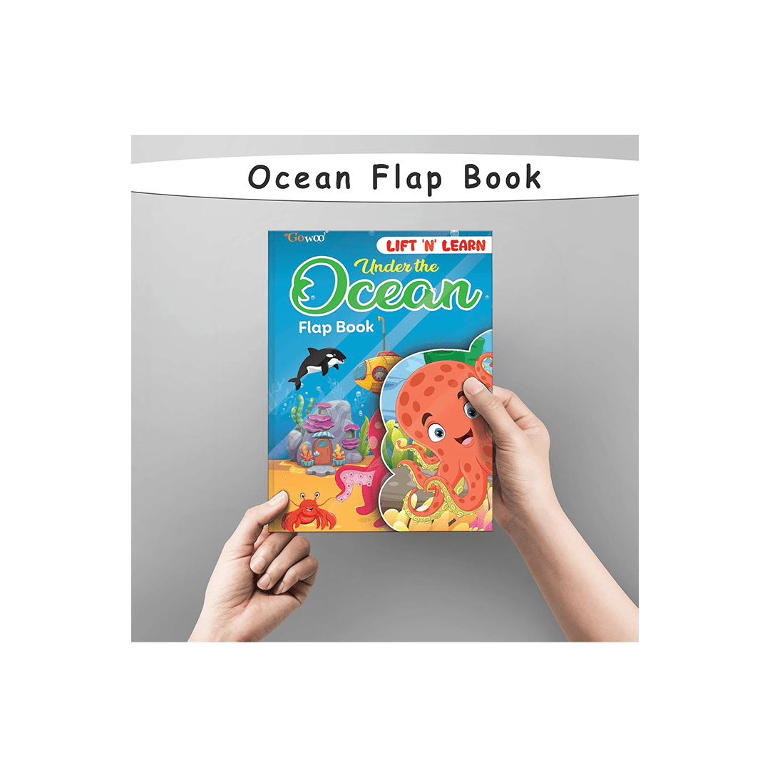 Gowoo Books Gowoo Under the Ocean Flap Book: Flap Book for Children, Colorful Underwater, Early Learning Adventure, learning book for kids for Ages 3-12