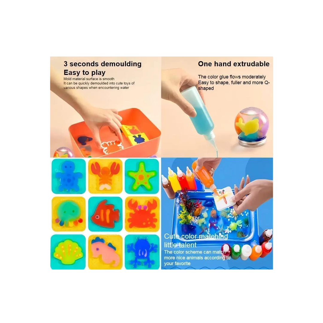 Burani Toys Magic Water ELF Toys, Creative 3D Handmade Magic Gels Toys Homemade DIY Handmade Material Kit
