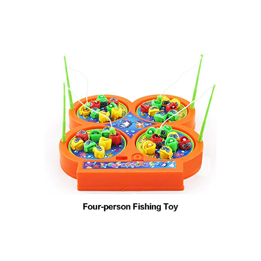 Baan Toys 32 Pieces Magnetic Fish Catching Game Fishing Game with Music with 4 Rotating Fish Ponds with 4 Magnetic Sticks (3 Years+) : Development Toys For Little Ones In India