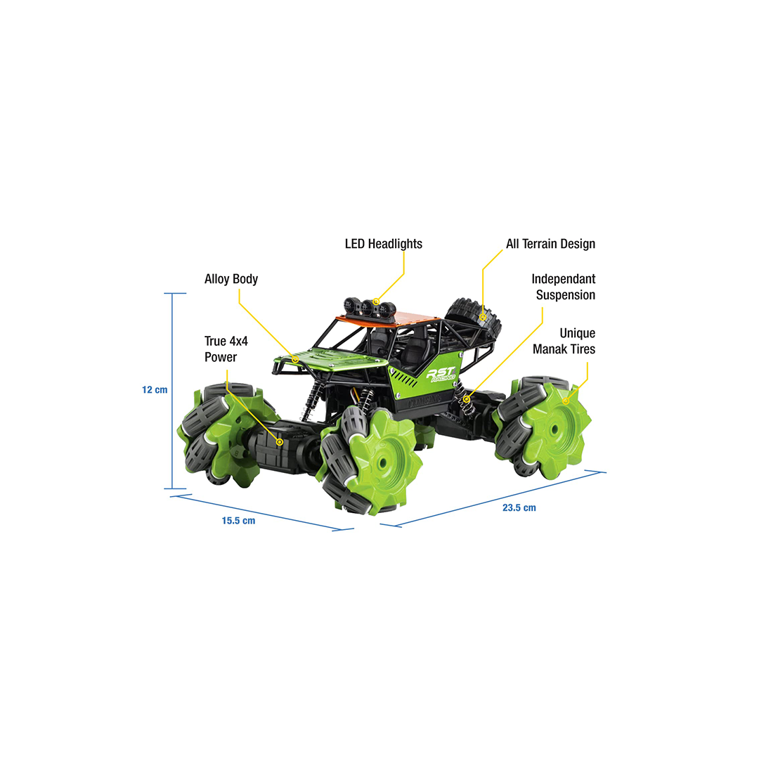 Baan Toys All-Terrain Remote Control Car Toy 4WD For Kids (6 Years+)