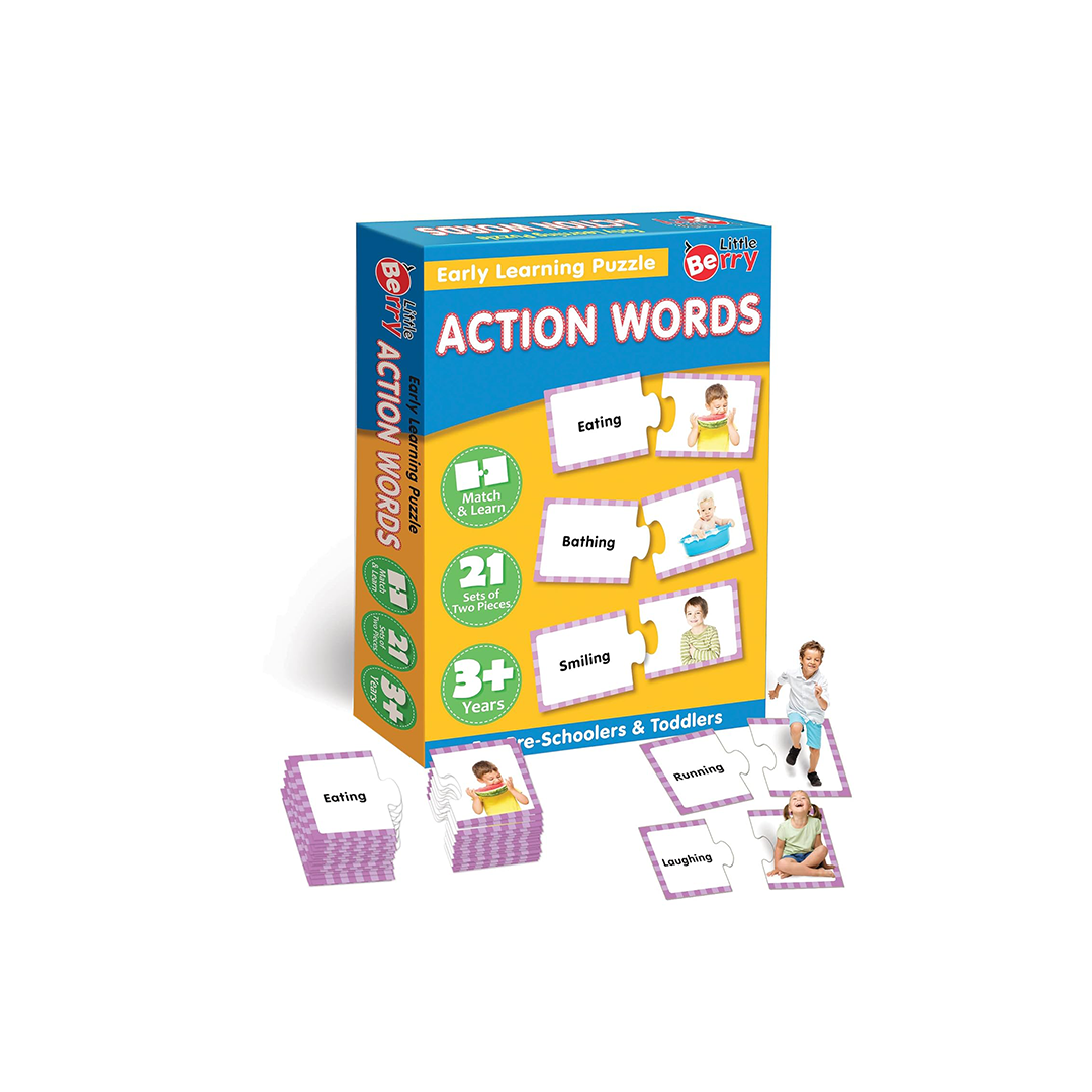 Little Berry Action Words Early Learning Puzzle for Kids (3-7 Years) : Development Toys For Little Ones In India