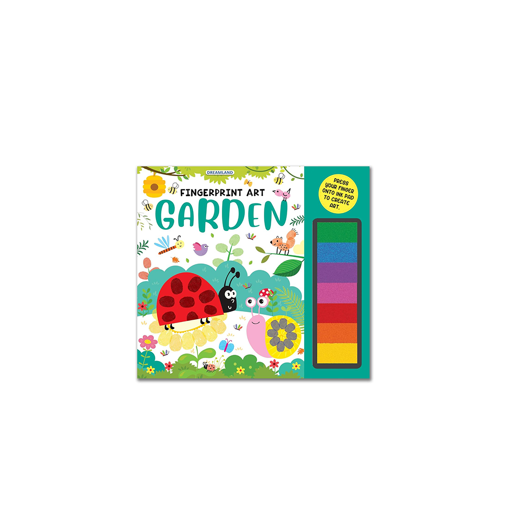 Dreamland Fingerprint Art Activity Book for Children – Garden with Thumbprint Gadget (3 Years+): Development Toys For Little Ones In India