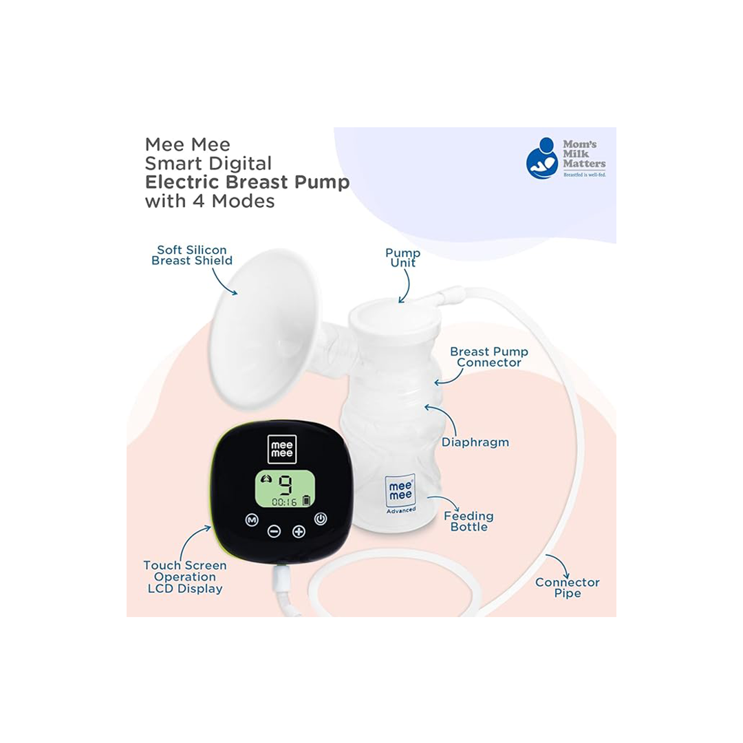 Mee Mee Advanced Touch Screen Digital Electric Breast Pump with 3 Modes Massage