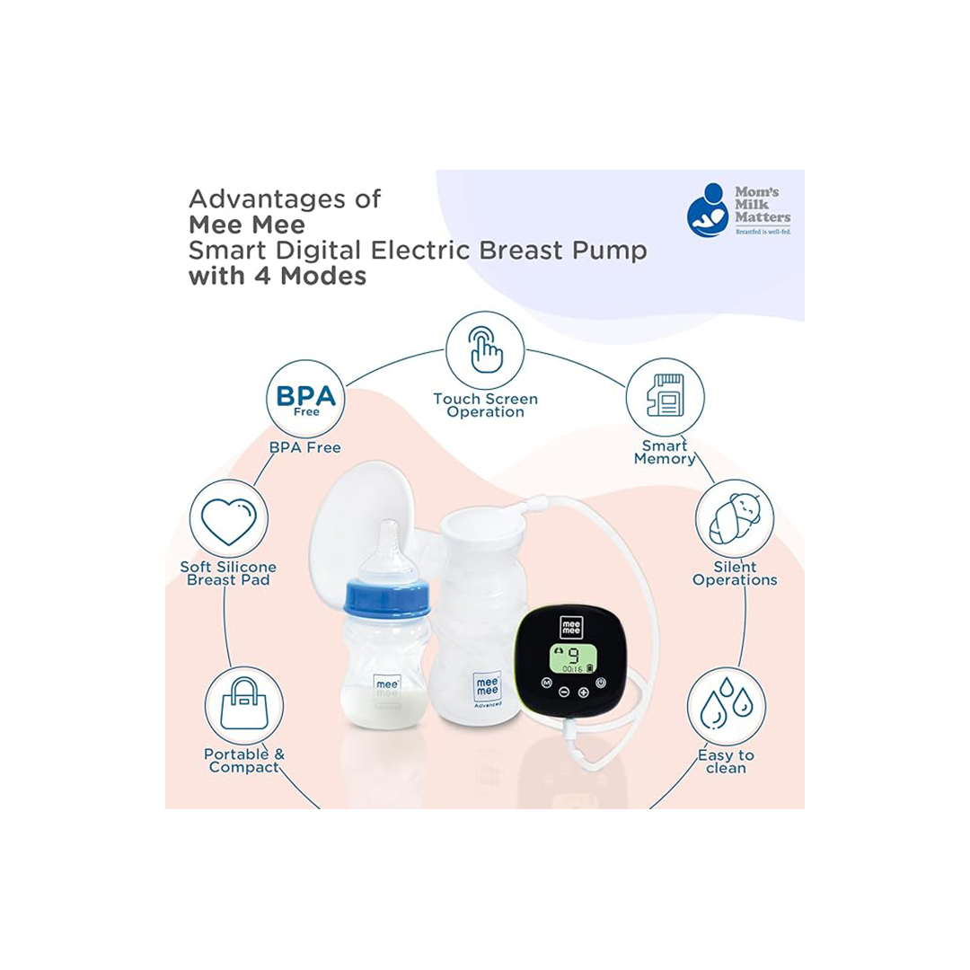 Mee Mee Advanced Touch Screen Digital Electric Breast Pump with 3 Modes Massage