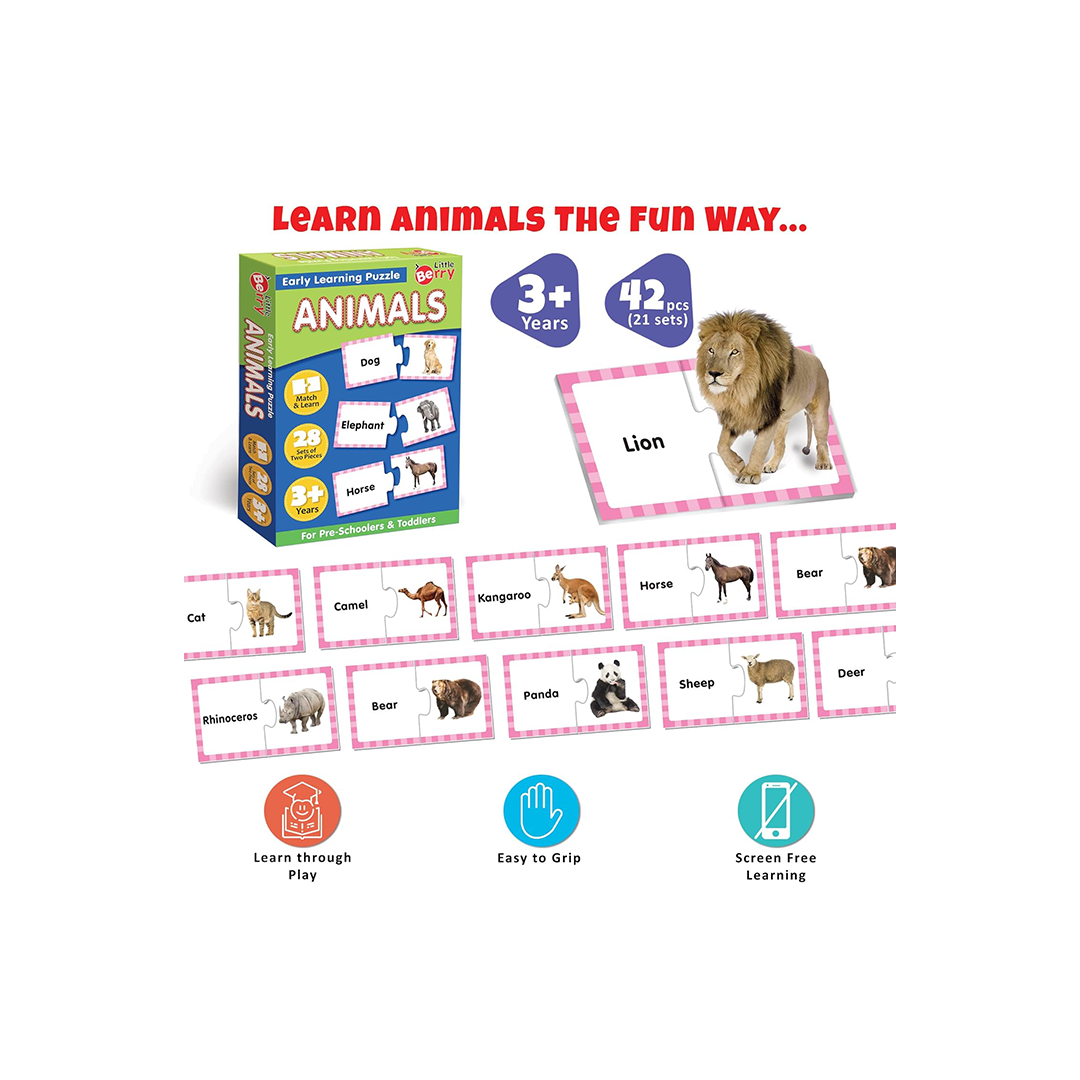 Little Berry Animals  Early Learning Puzzle for Kids (3-7 Years) : Development Toys For Little Ones In India