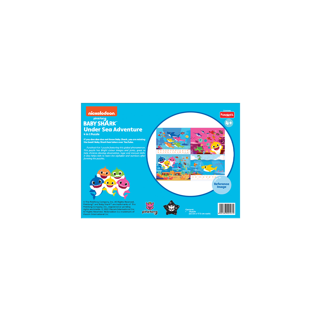 Funskool BABY SHARK 4 IN 1 PUZZLE (4 years+) : Development Toys For Little Ones In India