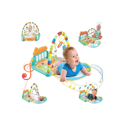 Baan Toys Baby’s Piano Gym and Play Multi-Function ABS High Grade Plastic Piano Baby Gym and Fitness Rack with Hanging Rattles, Music & Light. (0 Years+) : Development Toys For Little Ones In India