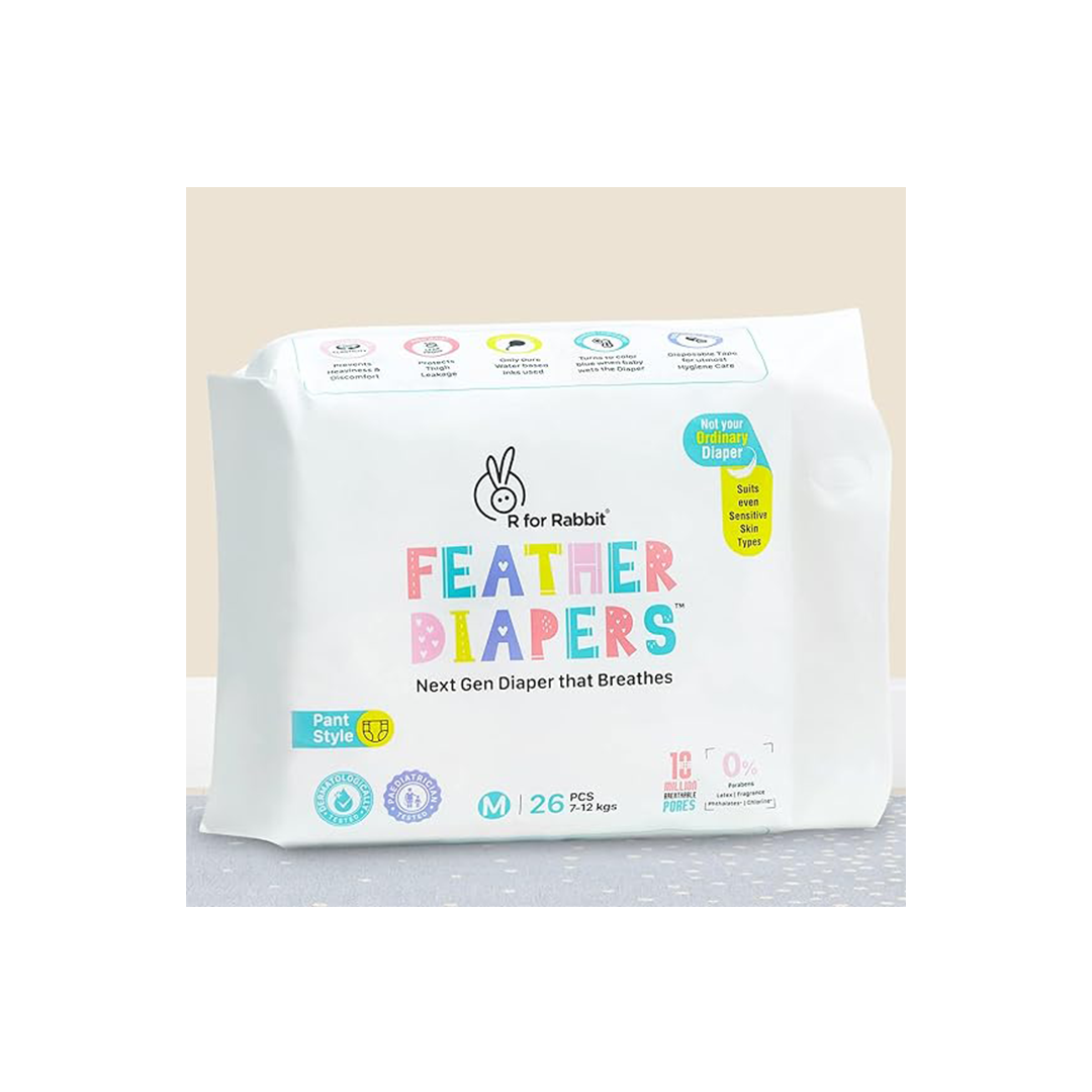 R For Rabbit Feather Diapers - Next Gen Baby Diapers (0 month+)