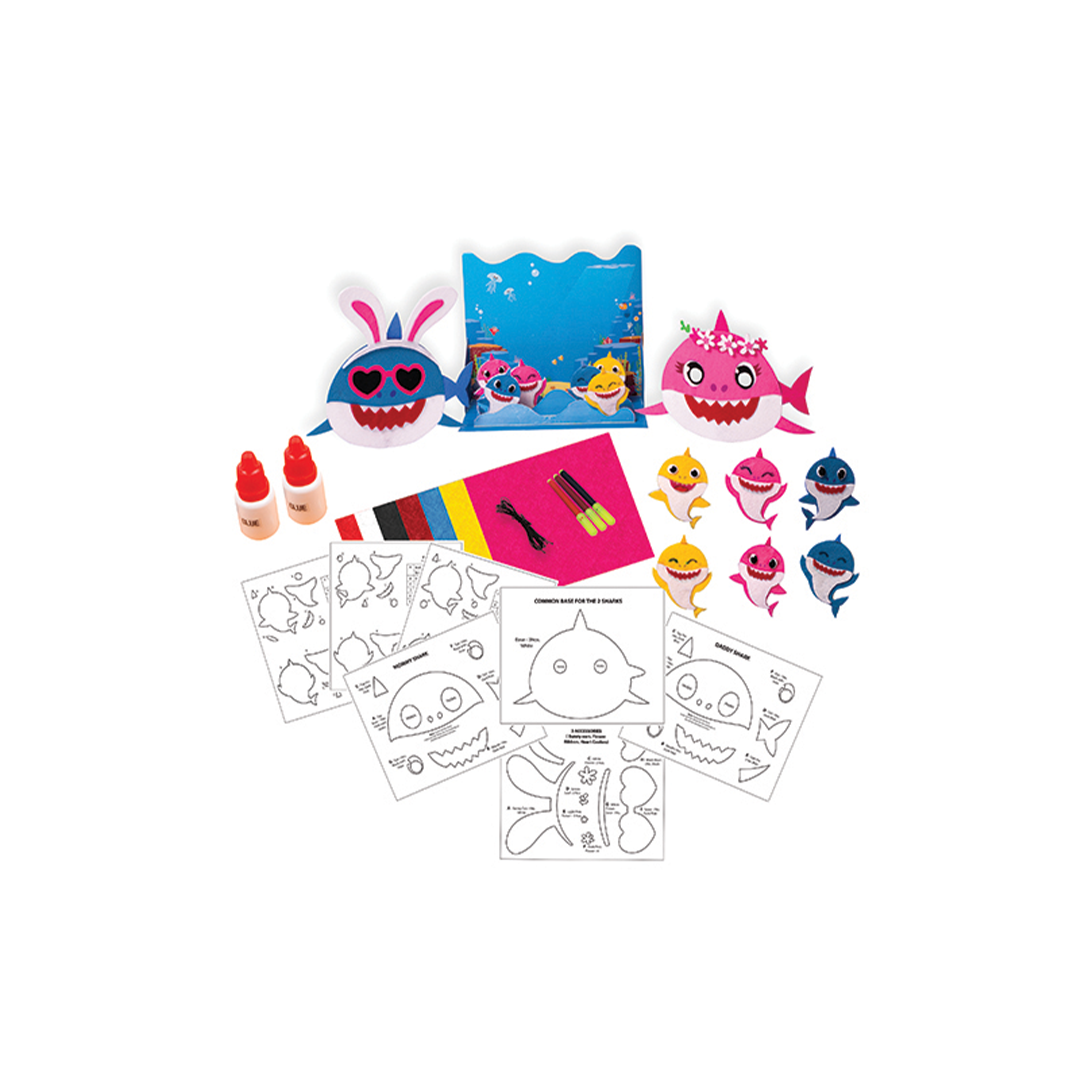 Funskool Handycrafts Baby Shark Party Mask & Finger Puppet Kit - Blue : Development Toy for Little Ones in India