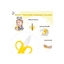 Baan Toys Banana Shape Silicone Teether Toothbrush For Kids (12 Months+)