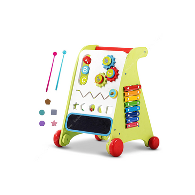 Baybee Wooden Activity Push and Pull Walker for Kids, Learning Sit to Stand Baby Walker (9 Months+) : Development Toys For Little Ones In India