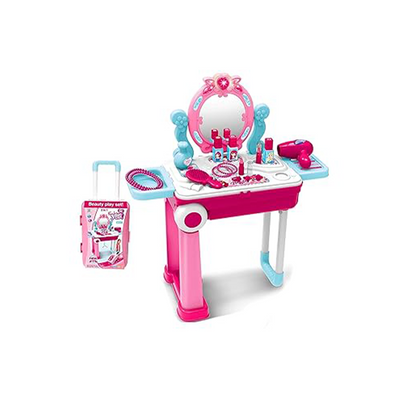 Baan Toys Beauty Pretend Play Kids Suitcase Set, Convertible Suitcase Trolley Toy Set, Portable Role Play Set with Accessories for Kids (3 Years+) : Developments Toys For Little Ones in India 