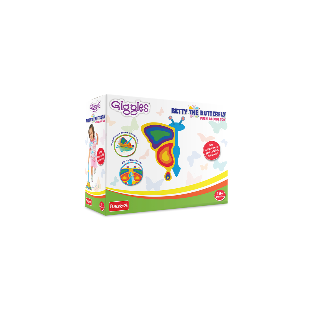 Funskool Giggles Betty The Butterfly Push Along Toy : Development Toy for Little Ones in India