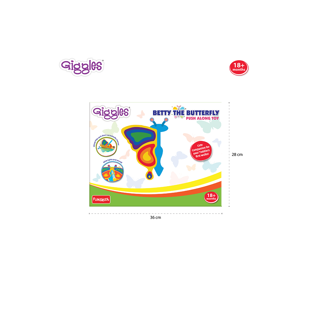 Funskool Giggles Betty The Butterfly Push Along Toy : Development Toy for Little Ones in India