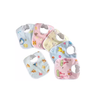 Baby Bib Super Soft Cotton Daily Use, for baby Apron  (Multicolor-Pack of 6)