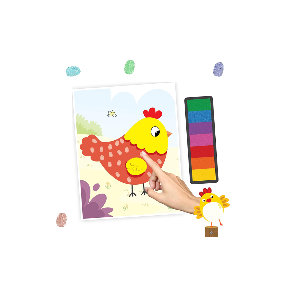 Dreamland Fingerprint Art Activity Book for Children – Farm with Thumbprint Gadget (3 Years+) : Development Toys For Little Ones In India