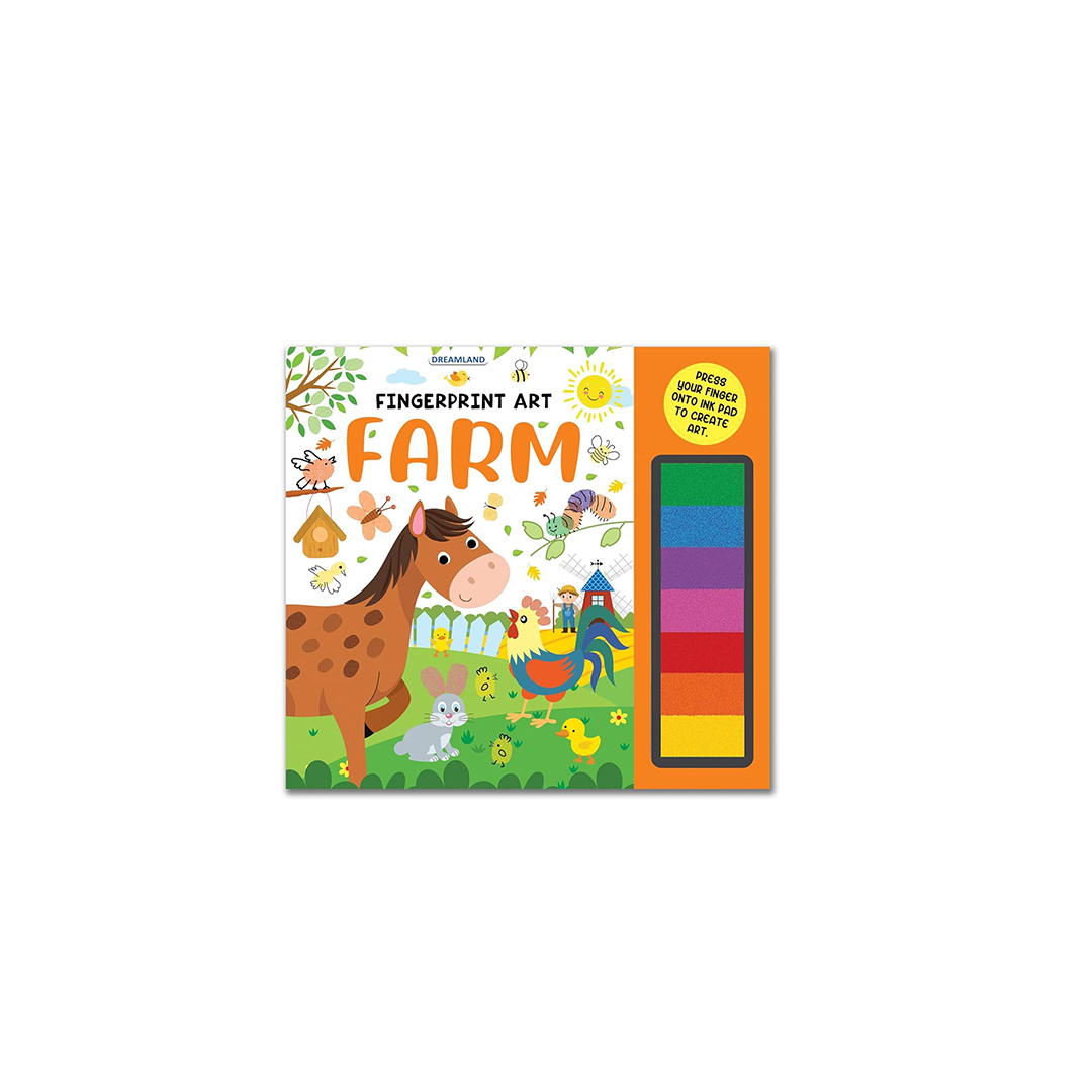 Dreamland Fingerprint Art Activity Book for Children – Farm with Thumbprint Gadget (3 Years+) : Development Toys For Little Ones In India