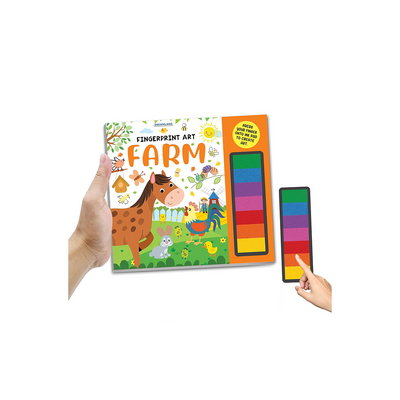 Dreamland Fingerprint Art Activity Book for Children – Farm with Thumbprint Gadget (3 Years+) : Development Toys For Little Ones In India