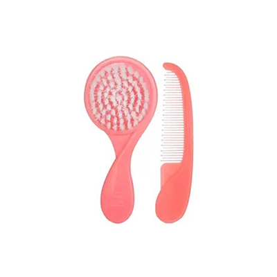 Mee Mee Easy Grip Soft Bristled Comb & Brush Set( 2 months+ )