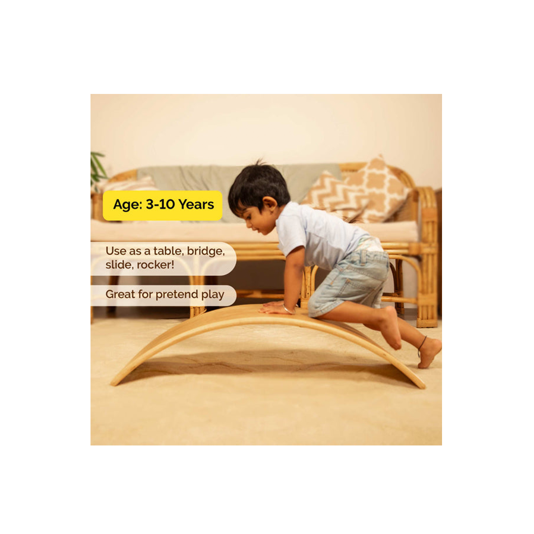 Shumee Waldorf Wooden Curvy Rocker Balance Board (3 Years+): Engaging Development Toy for Little Ones in India