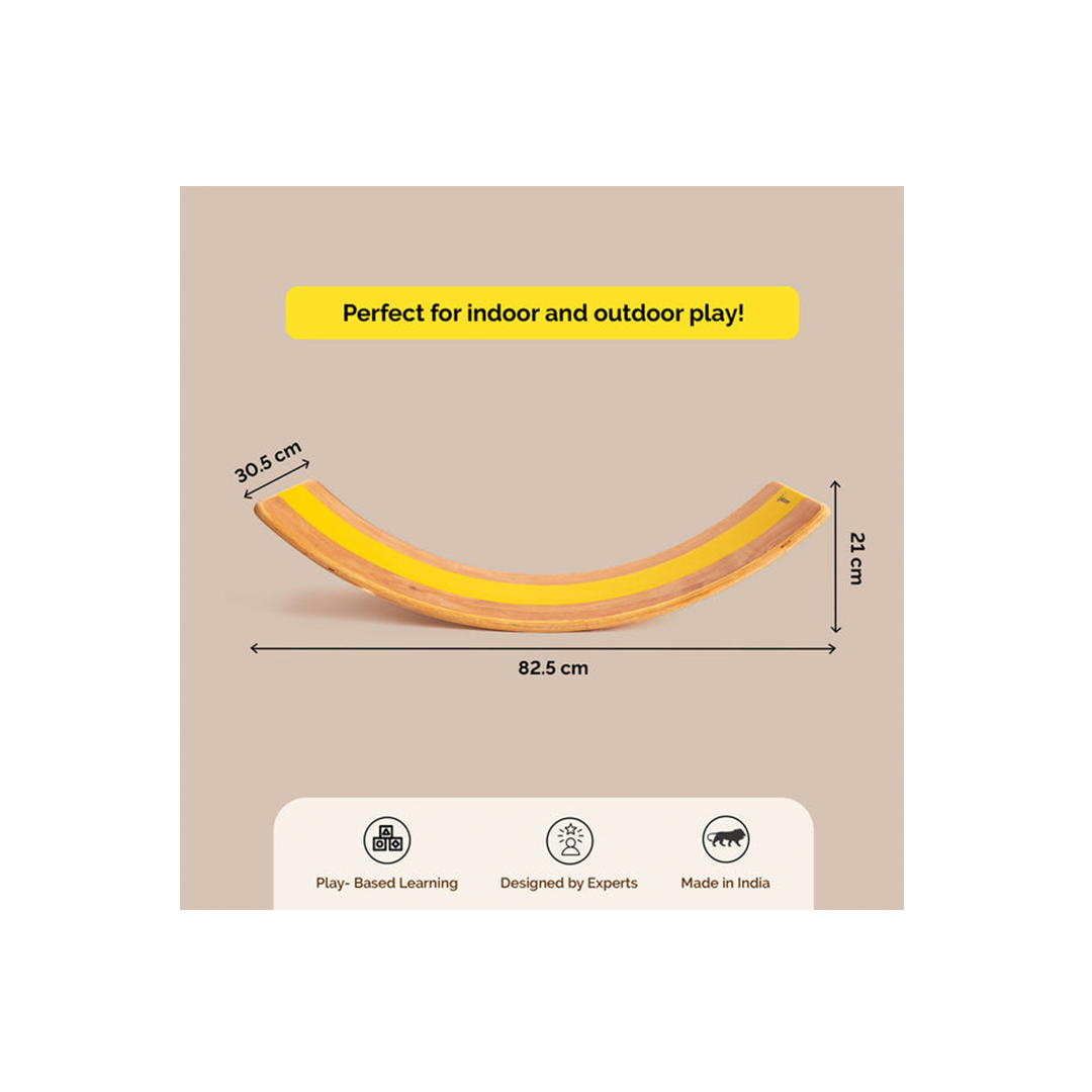 Shumee Waldorf Wooden Curvy Rocker Balance Board (3 Years+): Engaging Development Toy for Little Ones in India