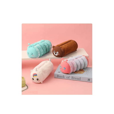 Burani Toys Burani Toys Cute Fur Cartoon Stationery Organizer|Pencil Pouch For School Kids Cute Stationary Gift Soft Cute Relaxed Fit Travel Pouch For Kids (3 Years+)