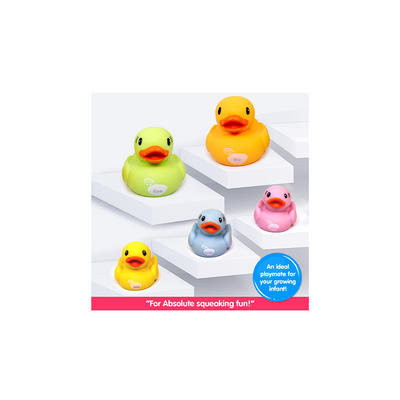 Funskool Giggles Dazzling Duck Family Squeakers - Multicolor (6 Months+)