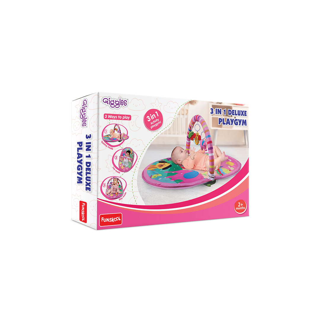 Funskool Giggles 3 in 1 Deluxe Playgym - Pink : Development Toy for Little Ones in India