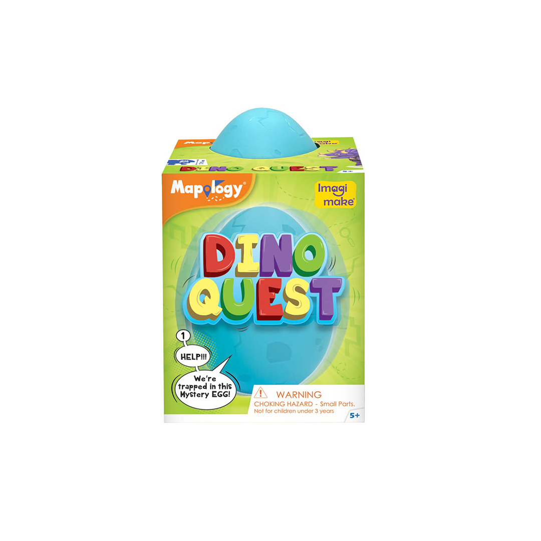 Imagimake Mapology Dino Quest - 3D Puzzle Dinosaur Toys - Surprise Dino Egg (5-7 Years)