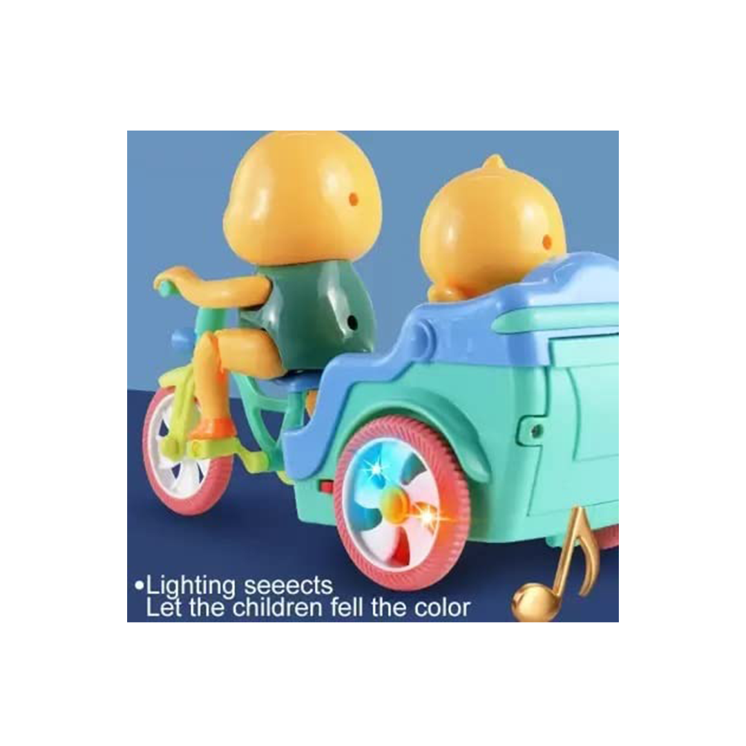 Baan Toys Funny Duck Auto Rickshaw Tricycle Toy For Kids (3 Years+)