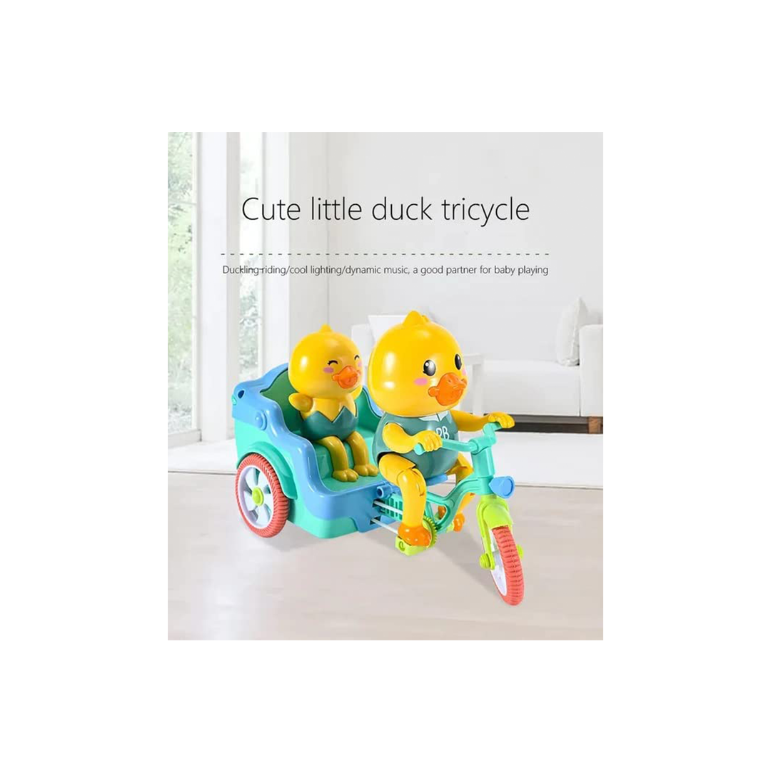 Baan Toys Funny Duck Auto Rickshaw Tricycle Toy For Kids (3 Years+)