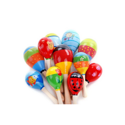 Extrokids Wooden Egg Bell Rattle (3 Months+) : Developments Toys For Little Ones in India 