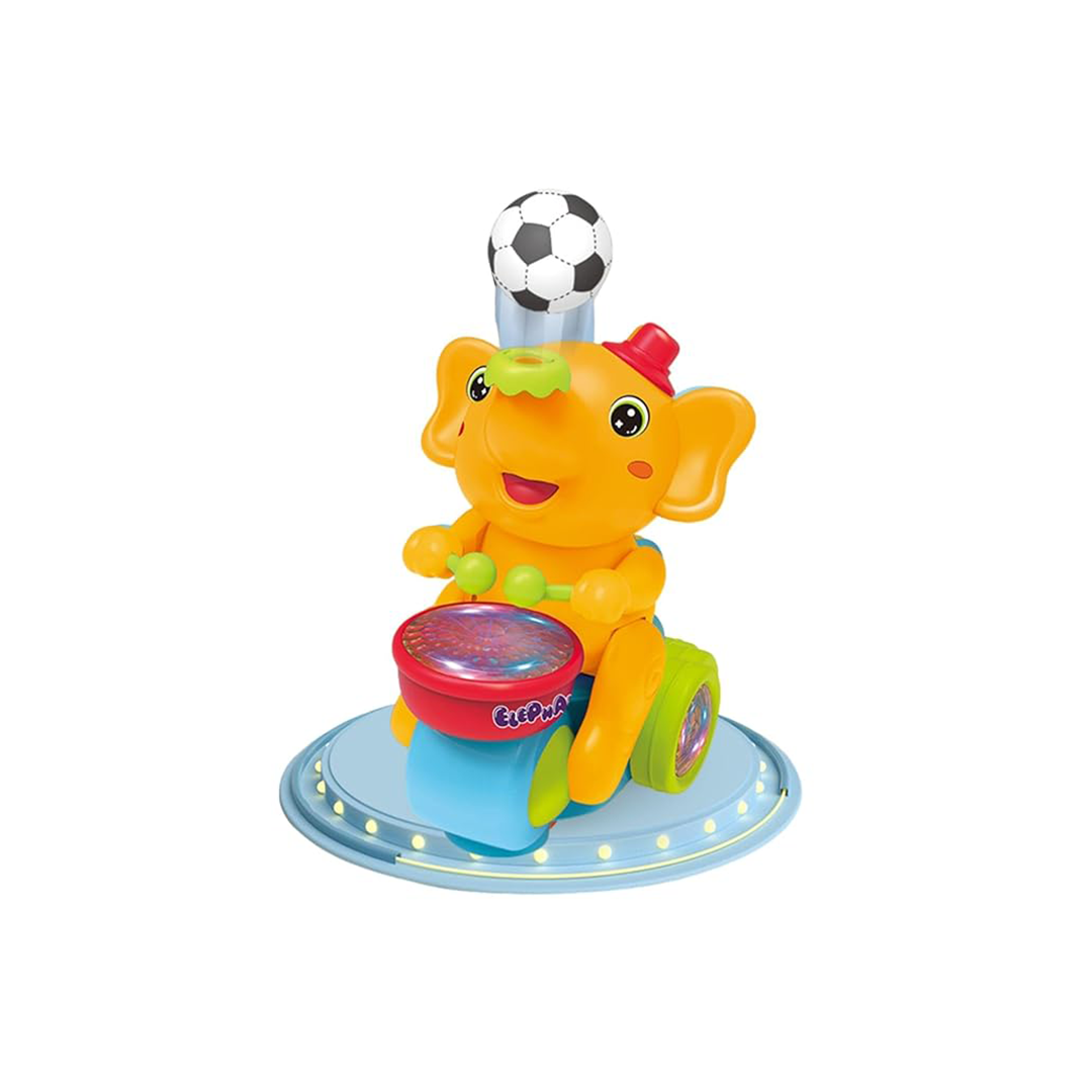 Baan Toys Elephant Musician Toy, With Levitation Ball on Nose Along with Dazzling Light Drum Sound Music and Elephant Sound for Baby Toys (3 years+) : Development Toys For Little Ones In India