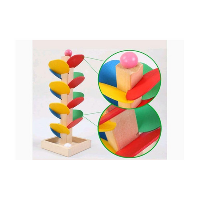 Extrokids Wooden Tower Ball Run Game - Flower (1-6 Years)