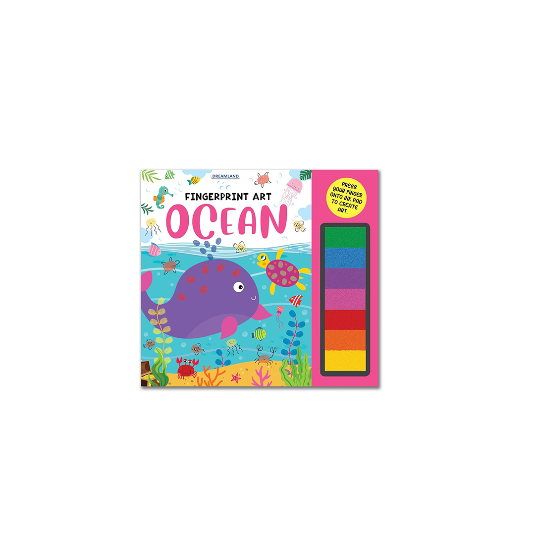 Dreamland Fingerprint Art Activity Book for Children – Ocean with Thumbprint Gadget (3 Years+) : Development Toys For Little Ones In India