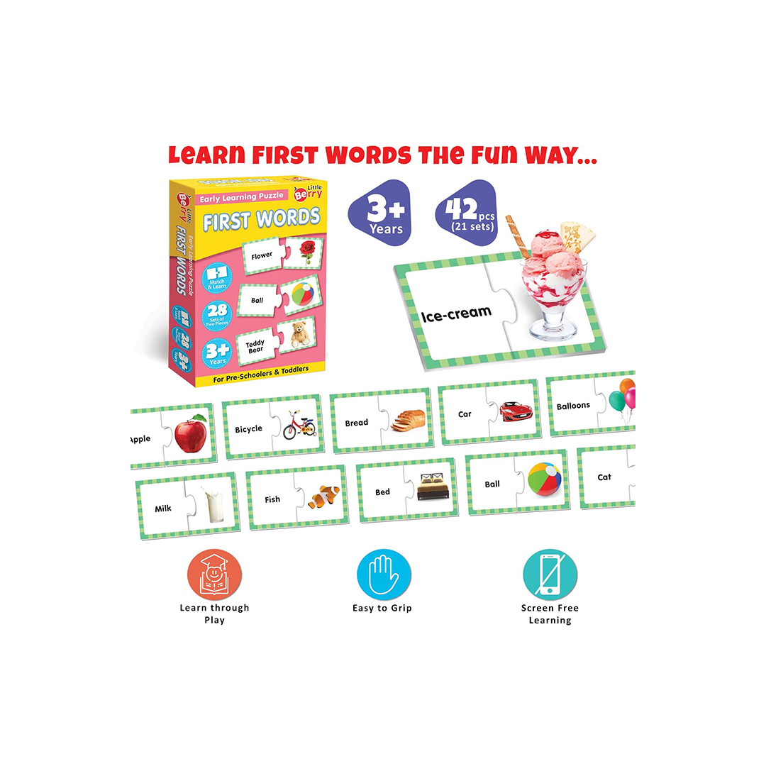 Little Berry First Words Early Learning Puzzle for Kids (3-7 Years) : Development Toys For Little Ones In India