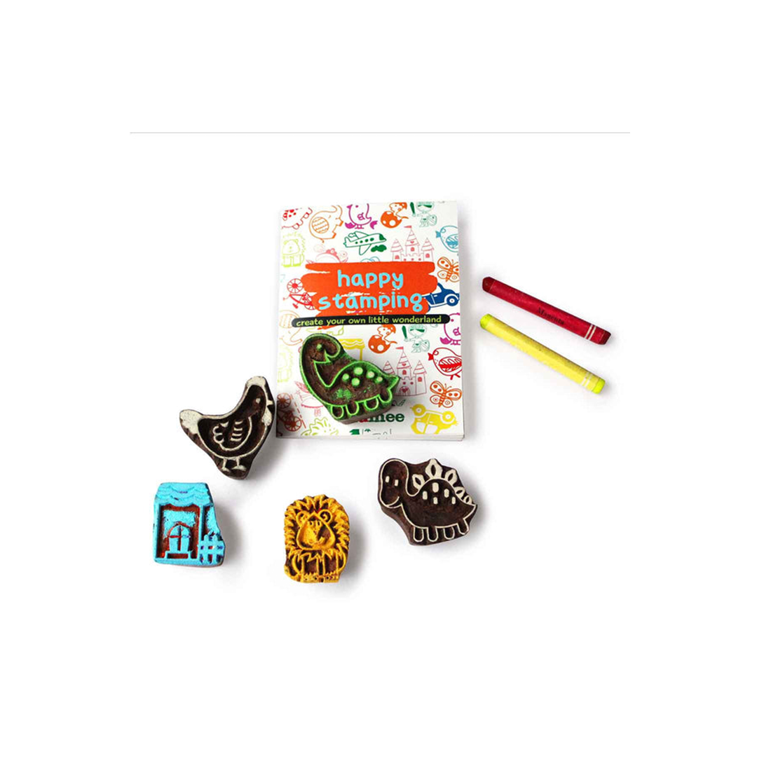 Shumee Forest Friends Wooden Stamps Set - 3 Years+ : Engaging Development Toy for Little Ones in India