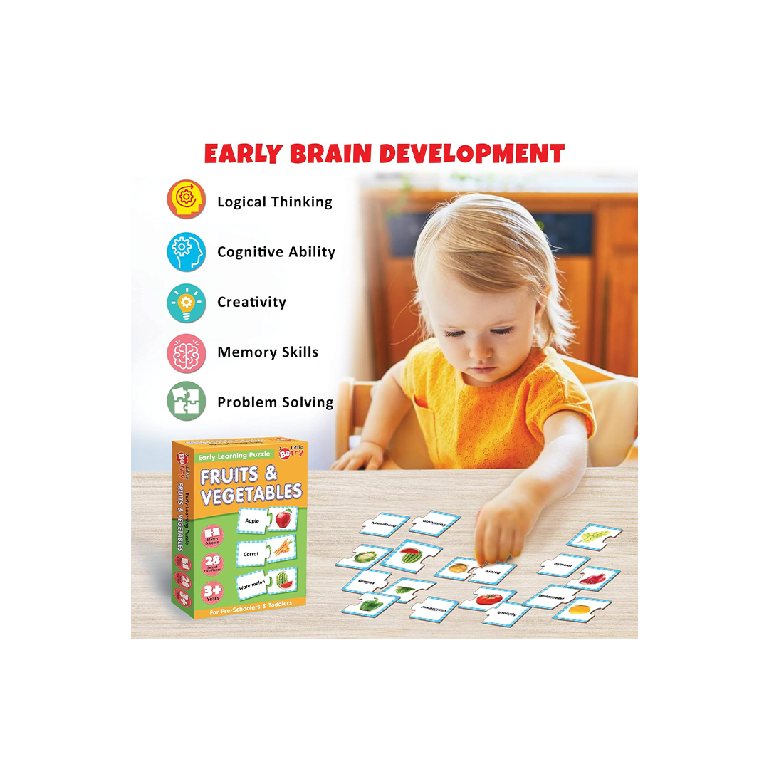 Little Berry Fruits and Vegetables  Early Learning Puzzle for Kids (3-7 Years) : Development Toys For Little Ones In India