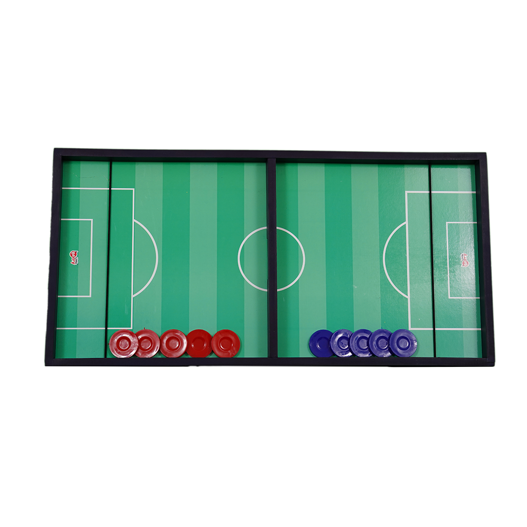 Little Berry 3 in 1 String Hockey Table Board Games for Adults & Kids | Double-Sided Wooden Fastest Finger First Indoor Game with Ludo & Chess (3 Years+)