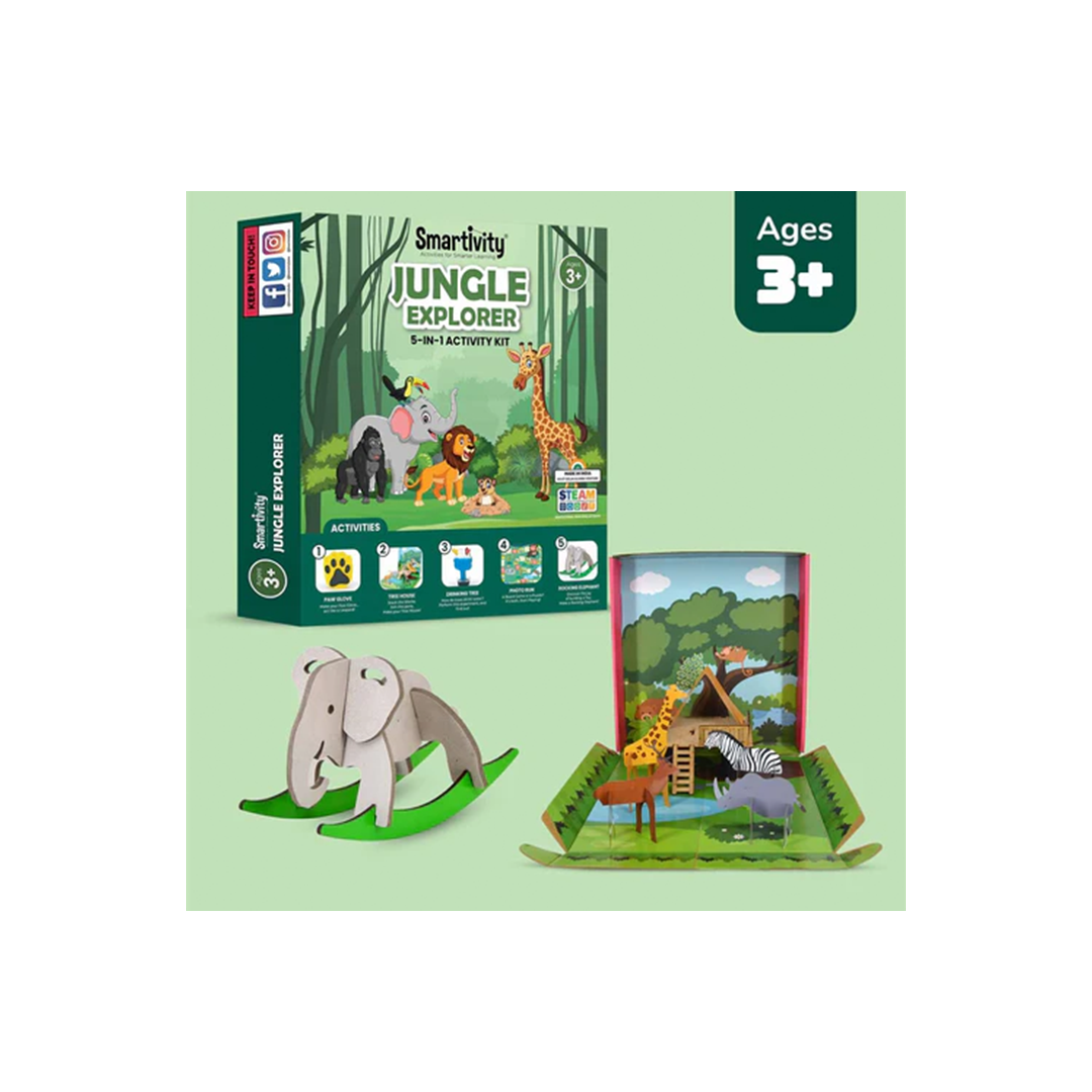 Smartivity Jungle Explorer | DIY Activity Kit( 3 Years+ ) : Developments Toys For Little Ones in India 