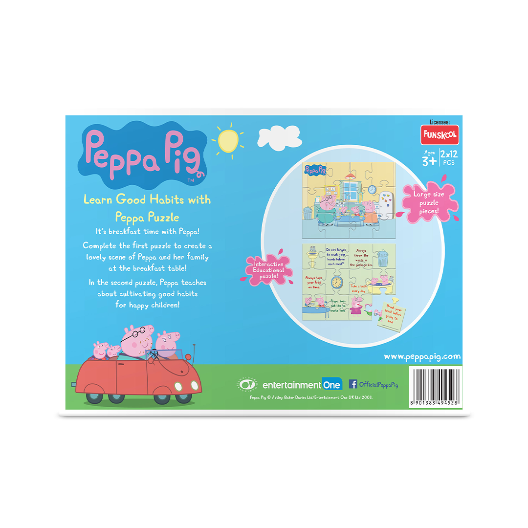 Funskool Learn Good Habits With Peppa Puzzle (3 Years+) : Development Toys For Little Ones In India