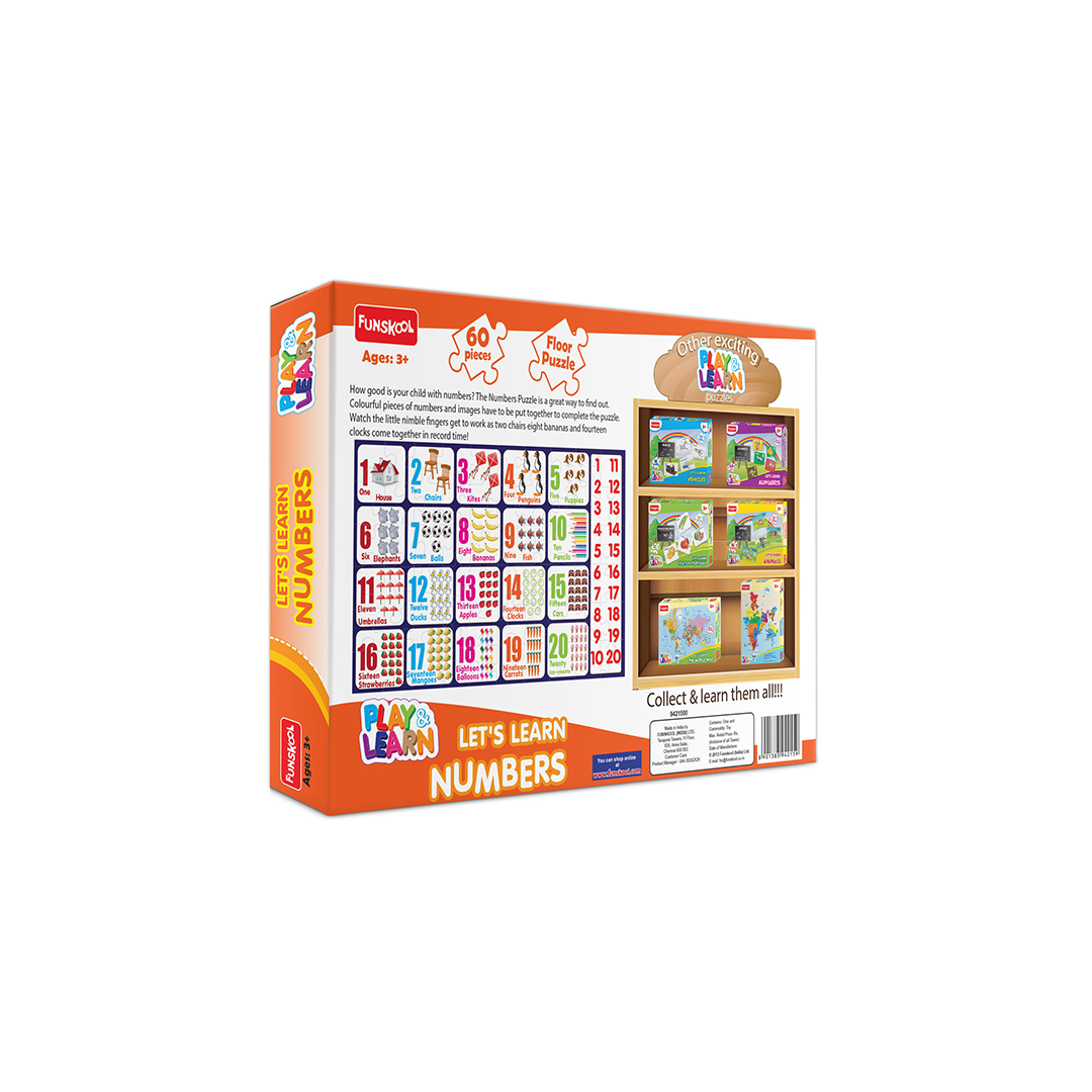 Funskool Play & Learn Let's Learn Numbers Puzzle (3 Years+) : Development Toys For Little Ones In India