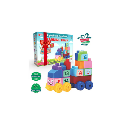 Little Berry Alphabet & Number Learning Train Blocks for Kids - Learning & Educational Blocks Toys for Kids Multicolour: Engaging Development Toy for Little Ones in India