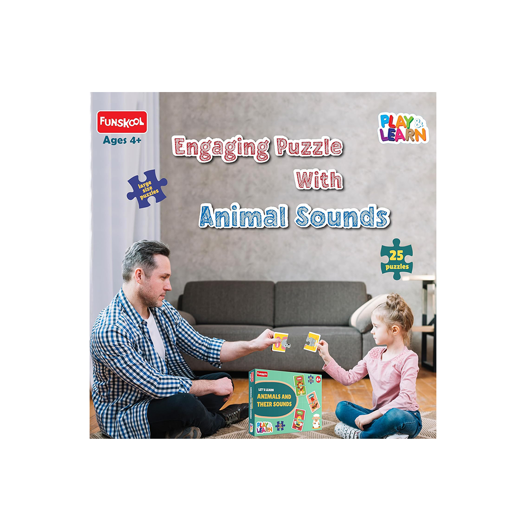 Funskool Play & Learn - Let's Learn Animals & Their Sounds (4 Years+) : Development Toys For Little Ones In India