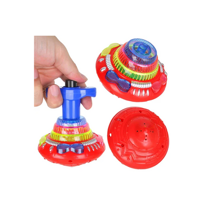 Baan Toys Spinning Top with Lights & Music Light Up Peg Tops LED Spin Toys Gyroscope Flashing Spinner (2 Years+) : Development Toys For Little Ones In India