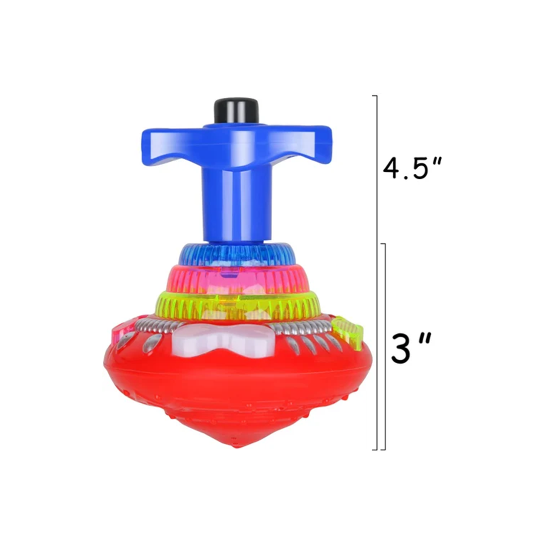 Baan Toys Spinning Top with Lights & Music Light Up Peg Tops LED Spin Toys Gyroscope Flashing Spinner (2 Years+) : Development Toys For Little Ones In India