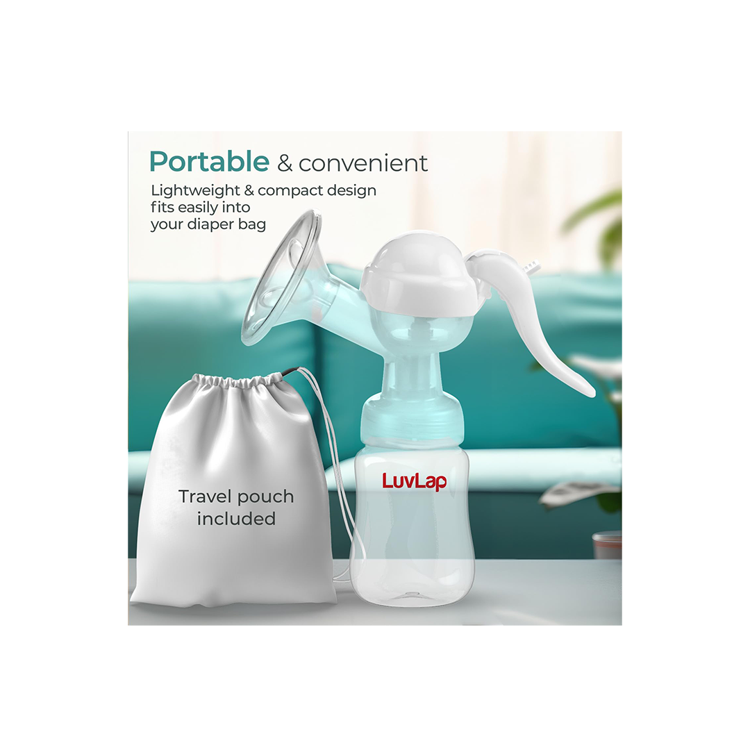 LuvLap Manual Breast Pump, 3 Level Suction Adjustment