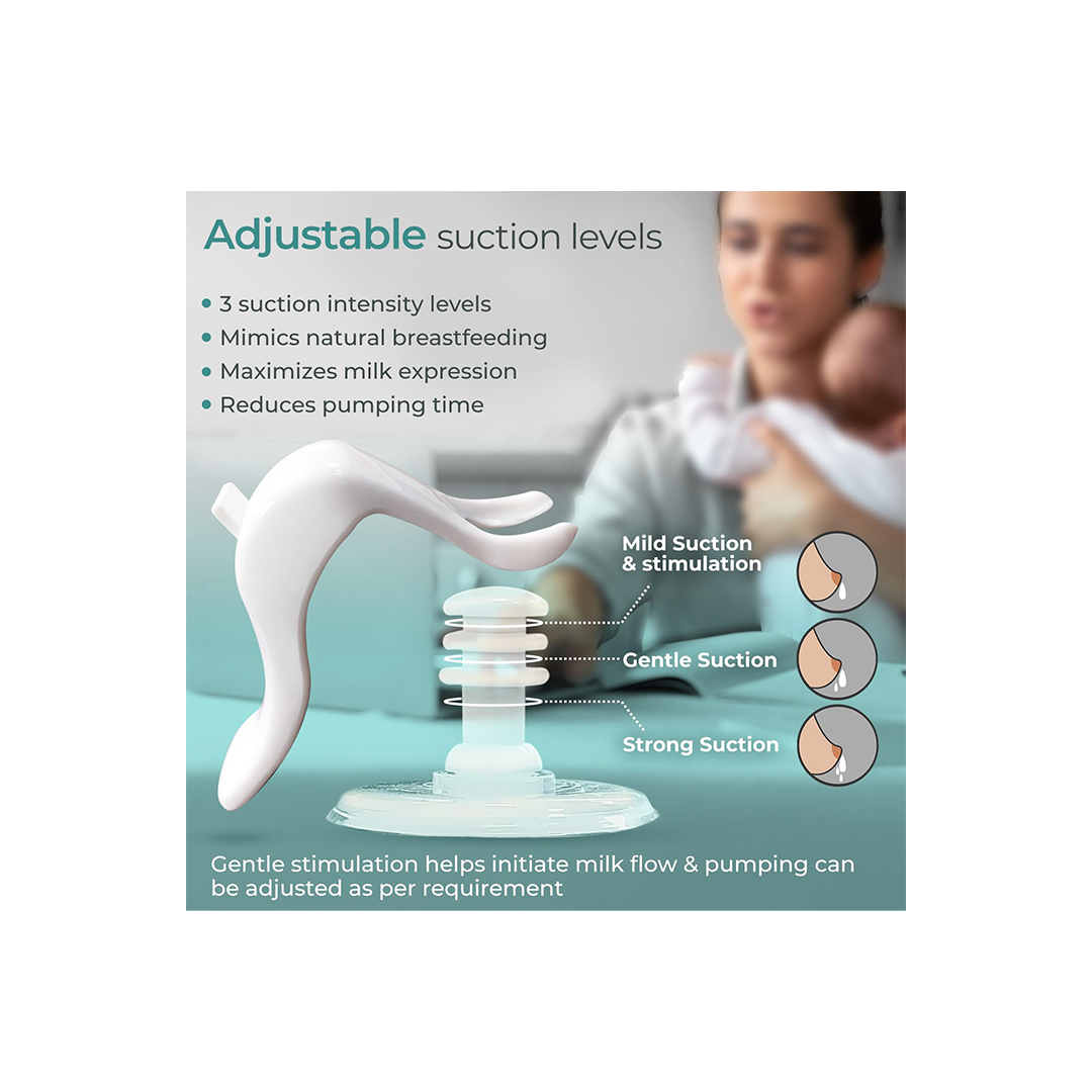 LuvLap Manual Breast Pump, 3 Level Suction Adjustment