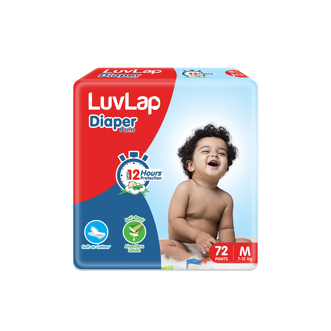 LuvLap Pant Style Baby Diapers with Aloe Vera Lotion