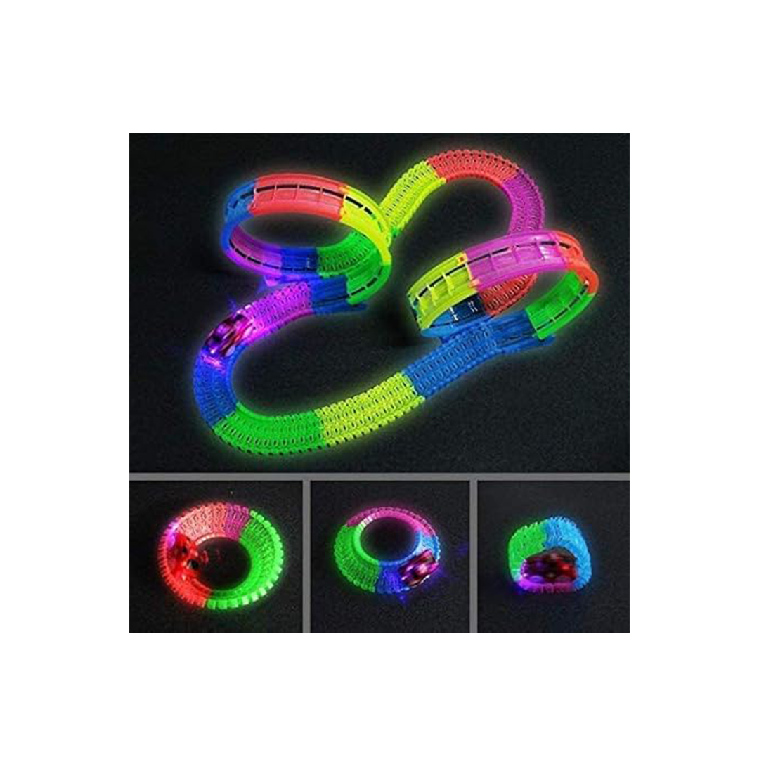 Baan Toys Magic Tracks Toy for Kids- Amazing Racetrack - Bends, Flexes and Glows - 3D LED Lights (3 Years+): Developments Toys For Little Ones in India 